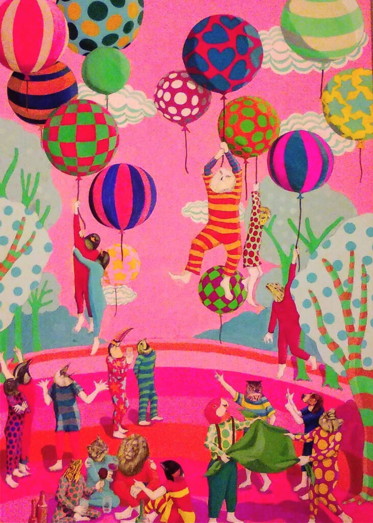 Balloon in the sky, party on the ground